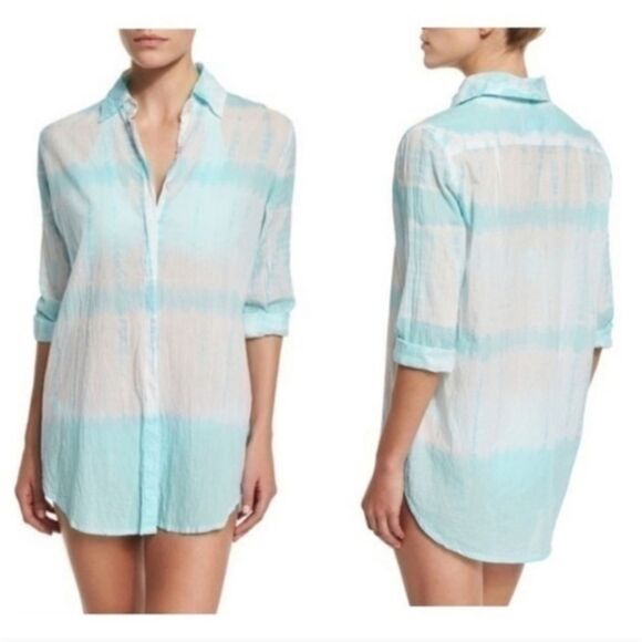 LETARTE Apres Soleil Button-Down Oversized Shirt Size Small - Picture 2 of 10